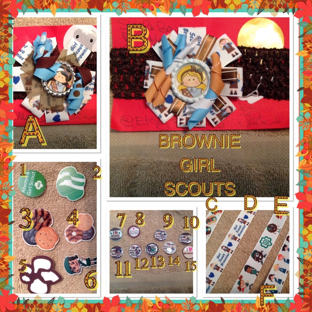 Custom made Girl Scout Girls Hair Bows